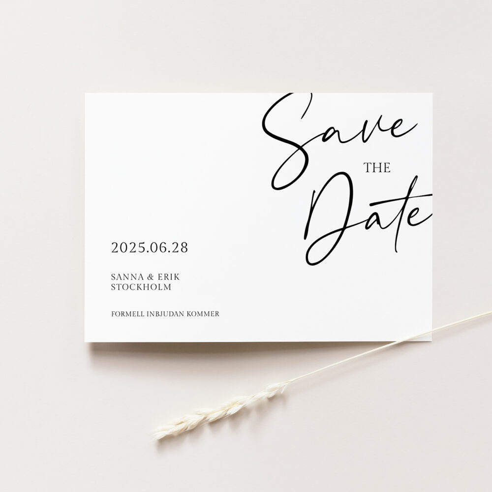 Save the date kort modern