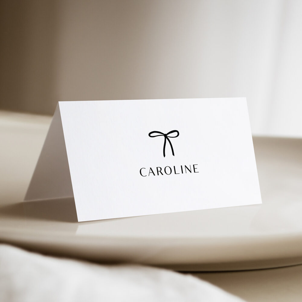 Placeringskort rosett dubbelvikt