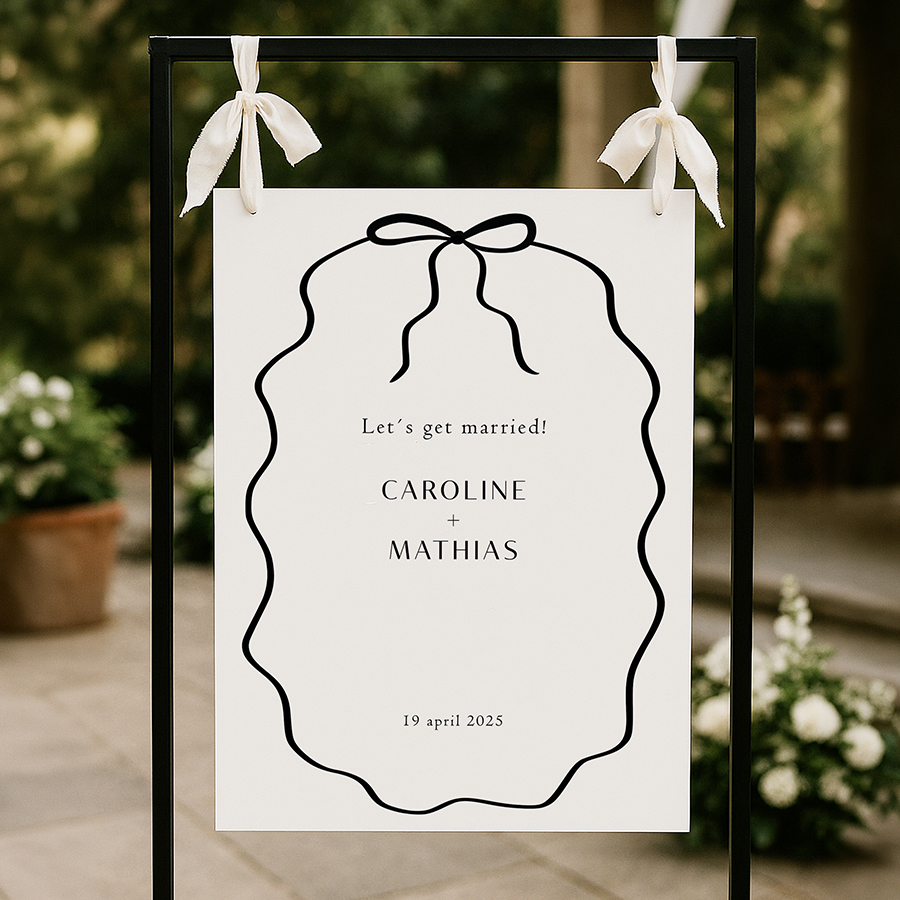 Välkomstskylt rosett