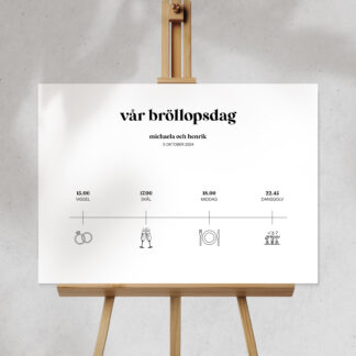 Tidslinjetavla bröllop