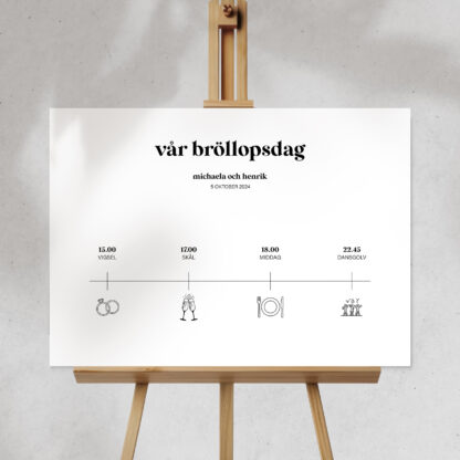 Tidslinjetavla bröllop