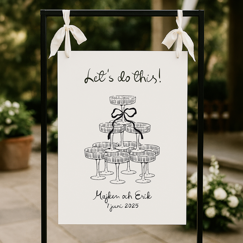 Välkomstskylt Champagnetorn